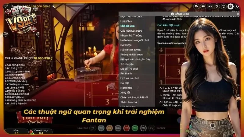 Fantan V9BET | Luật Chơi, Cửa Fan, Nim, Kwok, Tan 3 Ảnh minh họa thuật ngữ Fantan V9BET