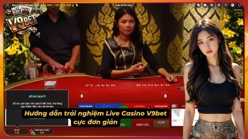 Live Casino W-Hall V9BET | Baccarat, Roulette, Rồng Hổ 5 Hình minh họa quản lý ngân sách khi trải nghiệm live casino V9BET