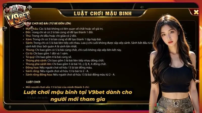 Mậu Binh V9BET | Luật Binh Xập Xám, Cách Xếp 13 Lá 2 Ảnh minh họa luật chơi Mậu Binh V9BET